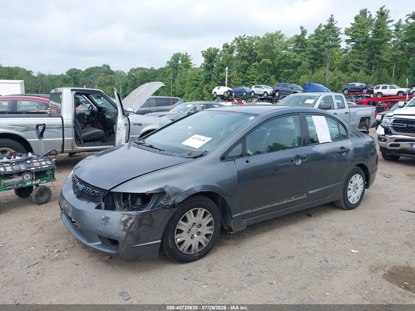 2010 Honda Civic VIN 2HGFA1F37AH557419 IAAI salvage auction — FRONT & REAR, Clear (Massachusetts), sold $675 on 2026-08-03 (photo 2)