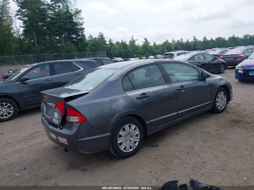 2010 Honda Civic VIN 2HGFA1F37AH557419 IAAI salvage auction — FRONT & REAR, Clear (Massachusetts), sold $675 on 2026-08-03 (photo 4)