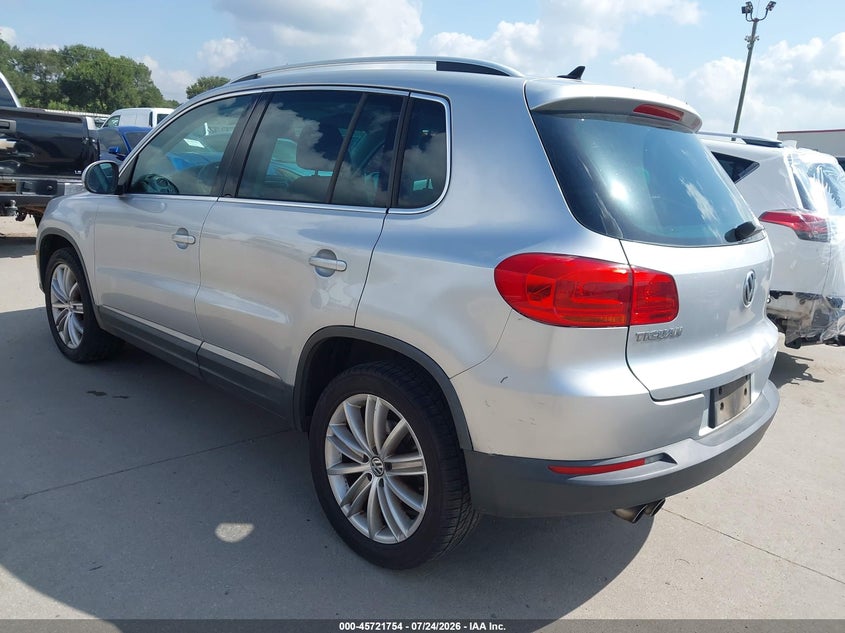 2013 Volkswagen Tiguan VIN WVGAV3AX0DW596146 IAAI salvage auction — NORMAL WEAR, Original (Texas), sold $1,100 on 2026-08-04 (photo 3)