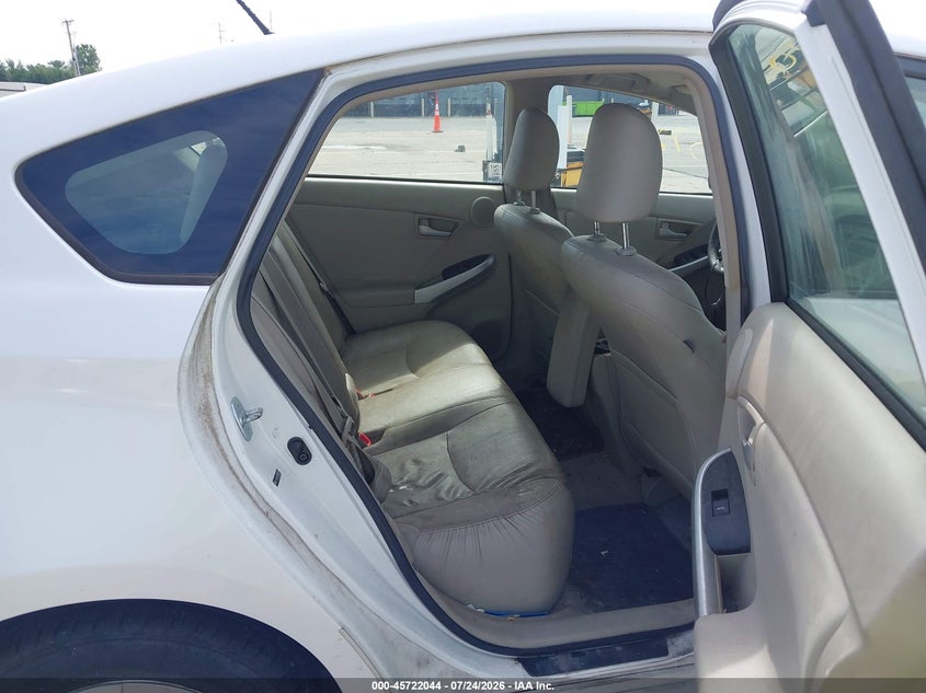 2011 Toyota Prius VIN JTDKN3DU1B5288318 IAAI salvage auction — NORMAL WEAR, Clear (Indiana), sold $1,050 on 2026-07-31 (photo 8)