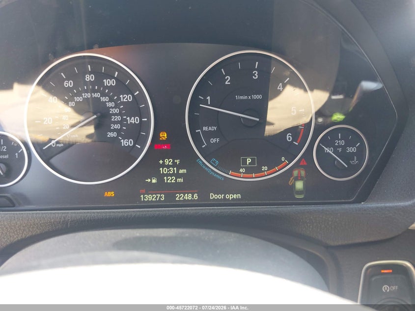 2014 BMW 3er VIN WBA3D3C53EK155628 IAAI salvage auction — FRONT END, Wait Title, sold $1,050 on 2026-08-25 (photo 7)