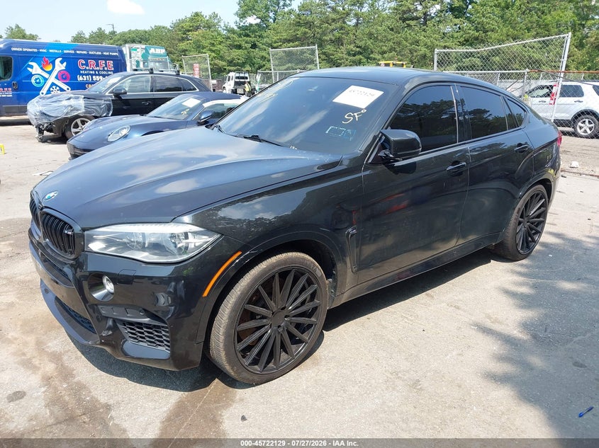 2016 BMW X6 m VIN 5YMKW8C51G0R43271 IAAI salvage auction — WATER/FLOOD, Mv-907A (New York), sold $8,850 on 2026-09-15 (photo 2)