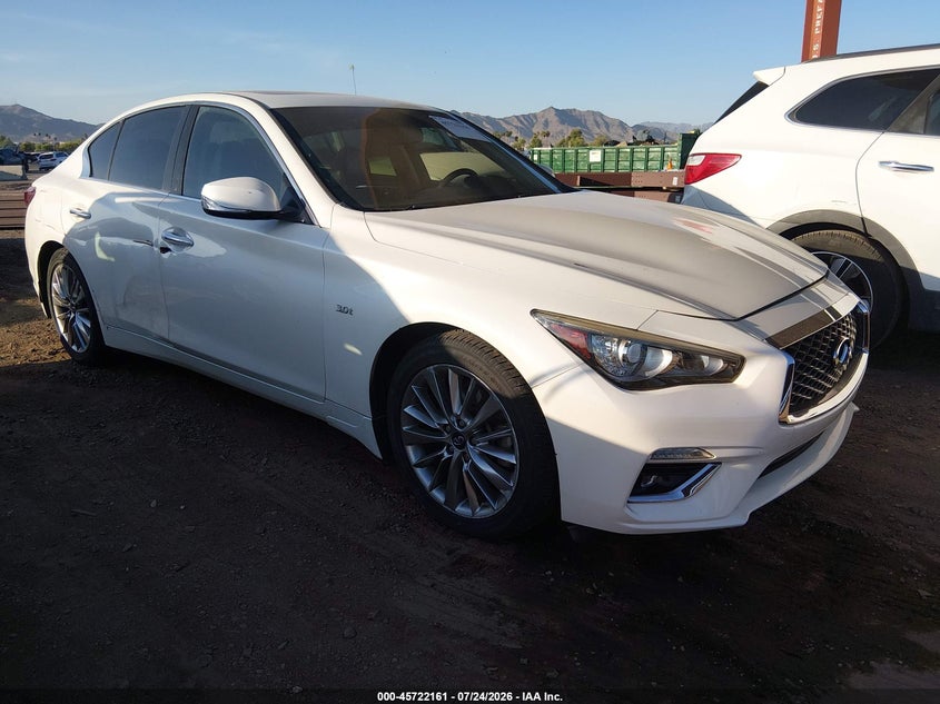 2018 Infiniti Q50 VIN JN1EV7AP4JM351857 IAAI salvage auction — NORMAL WEAR, Clear-Dealer Only (Arizona), sold $200 on 2026-07-28 (photo 1)