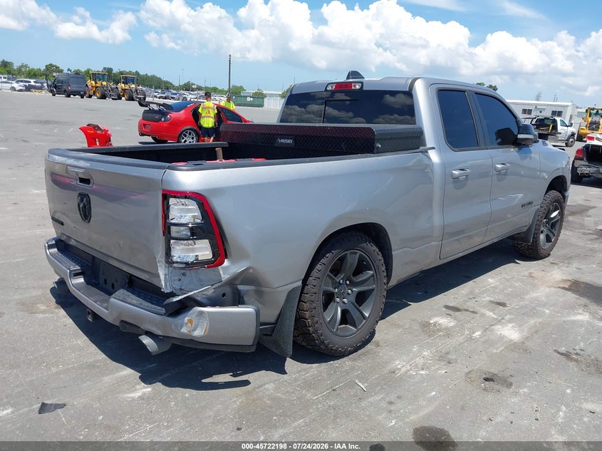 2021 Ram 1500 VIN 1C6RREBT5MN807292 IAAI salvage auction — REAR END, Salvage Title, sold $7,300 on 2026-09-13 (photo 4)