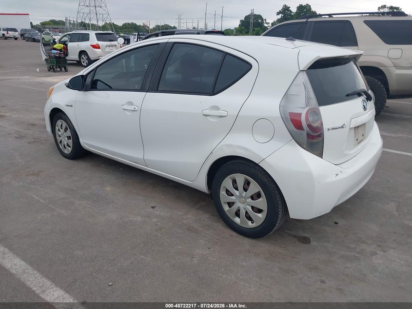 2012 Toyota Prius c VIN JTDKDTB38C1513145 IAAI salvage auction — NORMAL WEAR, Clear (Mississippi), sold $25 on 2026-07-28 (photo 3)