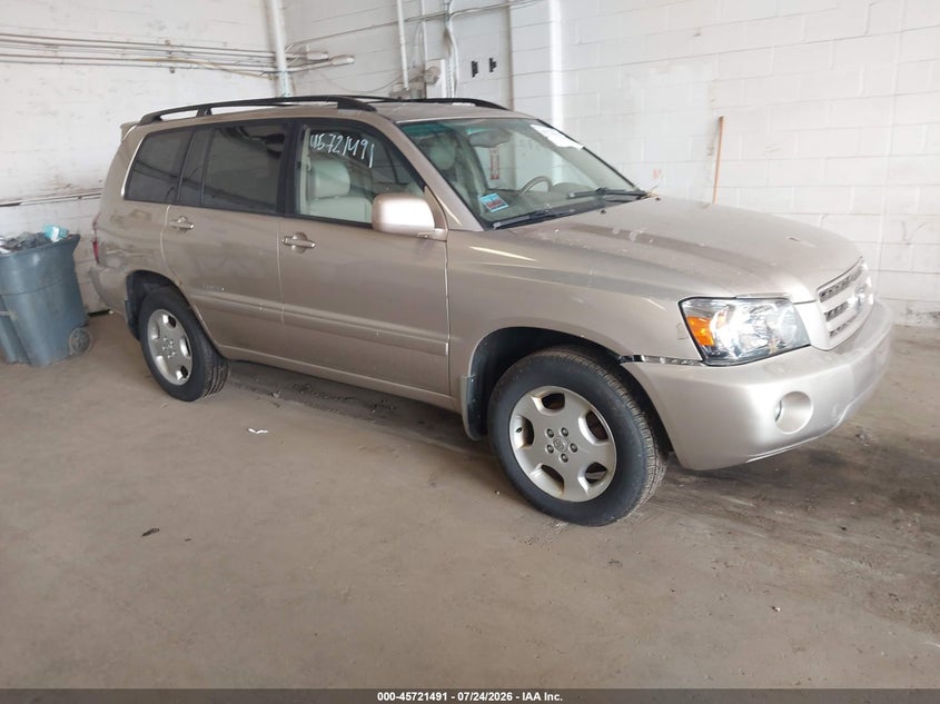 2006 Toyota Highlander VIN JTEEP21A860175752 IAAI salvage auction — NORMAL WEAR, Clear (Minnesota), sold $75 on 2026-07-29 (photo 1)