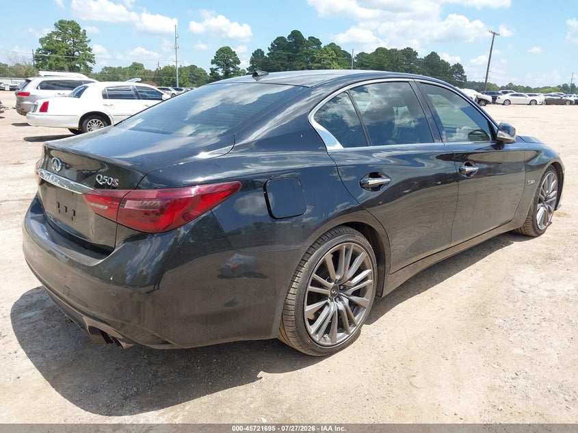 2018 Infiniti Q50 VIN JN1FV7AP9JM461565 IAAI salvage auction — FRONT END, Wait Title, sold $5,600 on 2026-09-06 (photo 4)