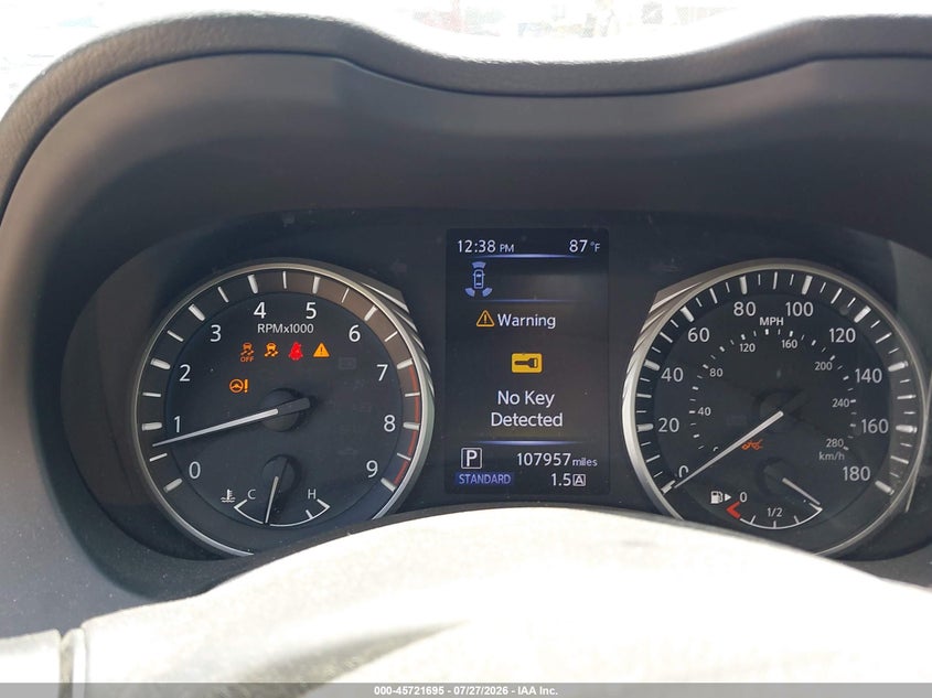 2018 Infiniti Q50 VIN JN1FV7AP9JM461565 IAAI salvage auction — FRONT END, Wait Title, sold $5,600 on 2026-09-06 (photo 7)