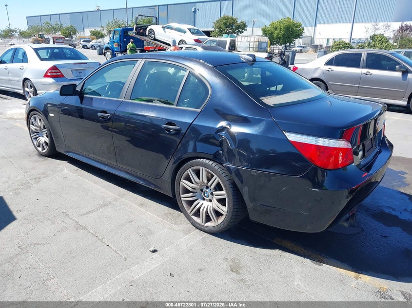 2008 BMW 5 series VIN WBANW535X8CT54141 IAAI salvage auction — LEFT REAR, Salvage (California), sold $1,350 on 2026-08-03 (photo 3)