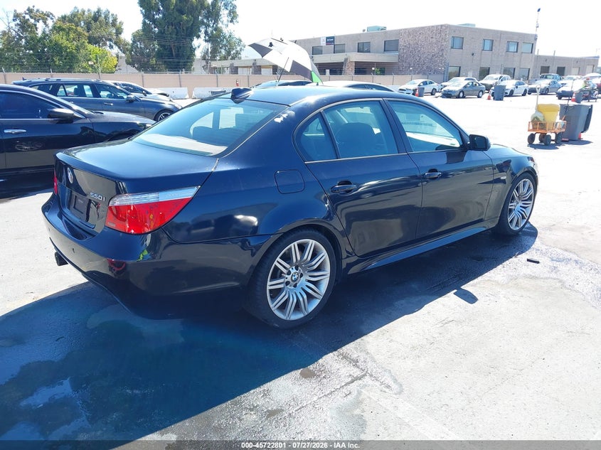2008 BMW 5 series VIN WBANW535X8CT54141 IAAI salvage auction — LEFT REAR, Salvage (California), sold $1,350 on 2026-08-03 (photo 4)