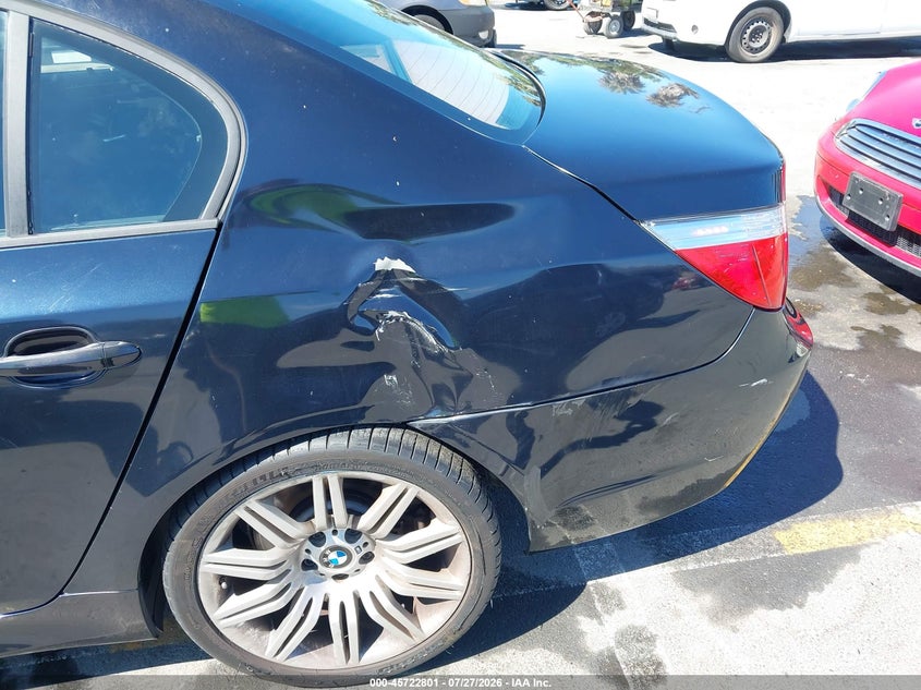 2008 BMW 5 series VIN WBANW535X8CT54141 IAAI salvage auction — LEFT REAR, Salvage (California), sold $1,350 on 2026-08-03 (photo 6)