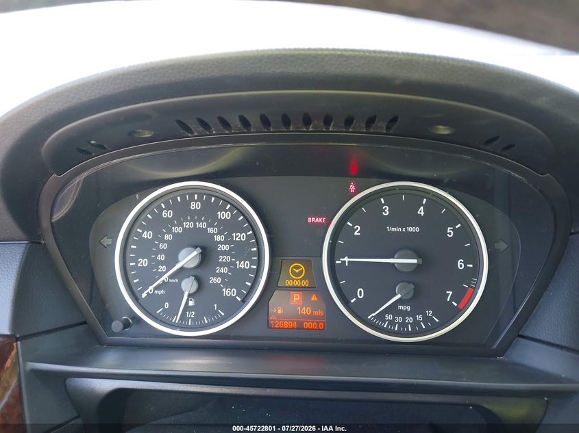 2008 BMW 5 series VIN WBANW535X8CT54141 IAAI salvage auction — LEFT REAR, Salvage (California), sold $1,350 on 2026-08-03 (photo 7)