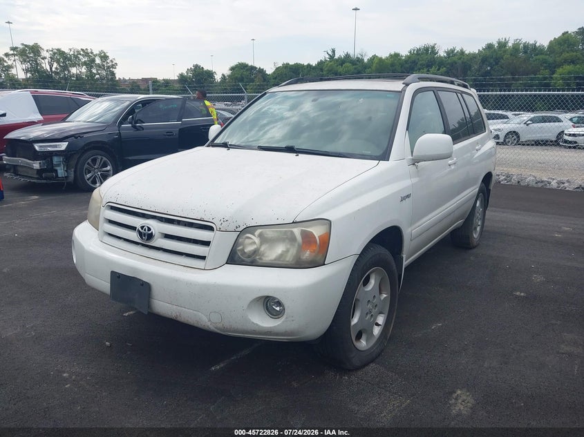 2006 Toyota Highlander VIN JTEEP21AX60147063 IAAI salvage auction — NORMAL WEAR, Clear (Tennessee), sold $600 on 2026-08-02 (photo 2)