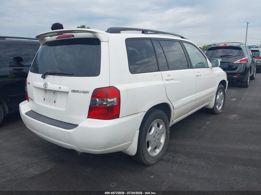 2006 Toyota Highlander VIN JTEEP21AX60147063 IAAI salvage auction — NORMAL WEAR, Clear (Tennessee), sold $600 on 2026-08-02 (photo 4)