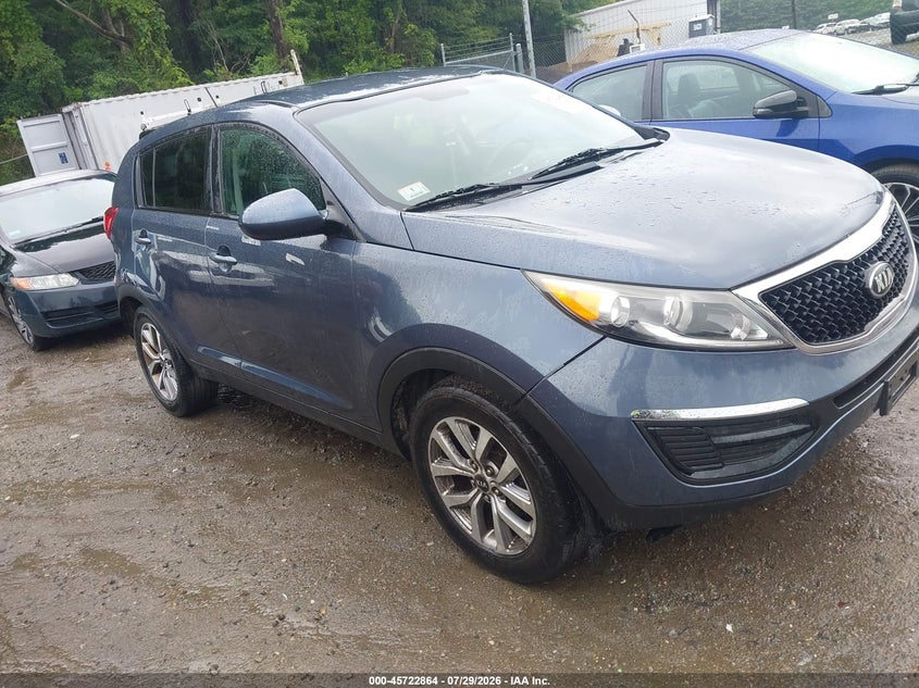 2016 Kia Sportage VIN KNDPB3AC1G7833214 IAAI salvage auction — FRONT END, Clear (Massachusetts), sold $1,250 on 2026-08-02 (photo 1)