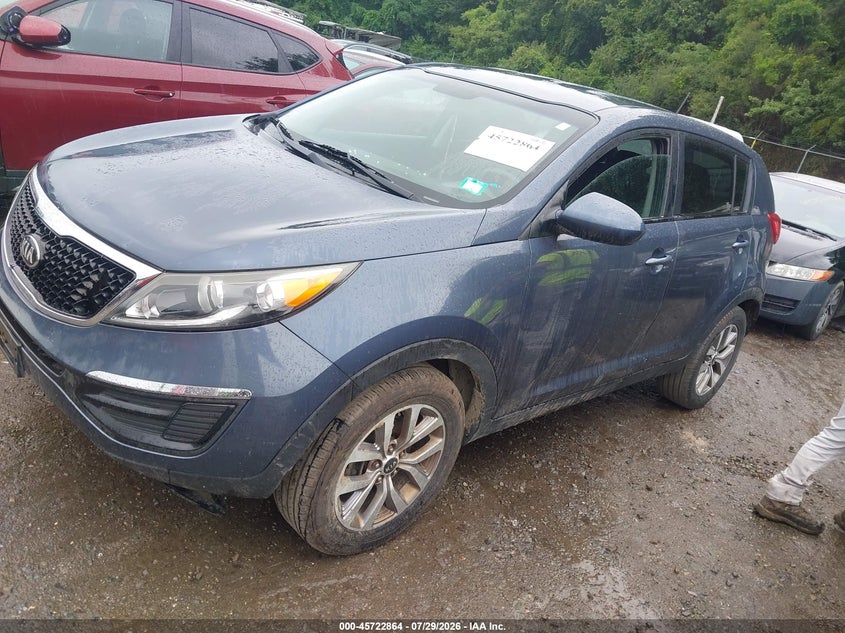 2016 Kia Sportage VIN KNDPB3AC1G7833214 IAAI salvage auction — FRONT END, Clear (Massachusetts), sold $1,250 on 2026-08-02 (photo 2)