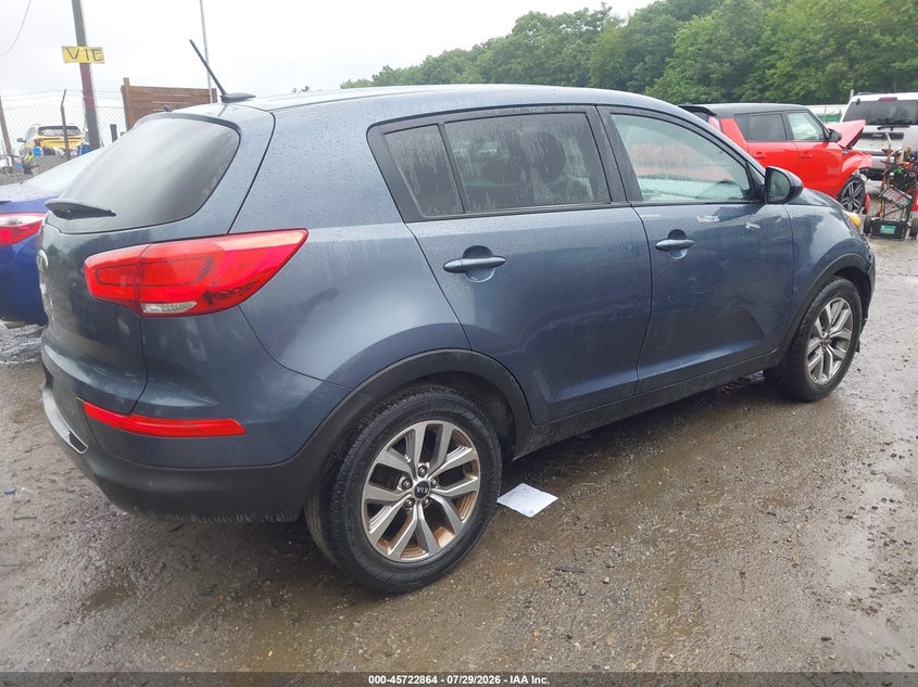 2016 Kia Sportage VIN KNDPB3AC1G7833214 IAAI salvage auction — FRONT END, Clear (Massachusetts), sold $1,250 on 2026-08-02 (photo 4)