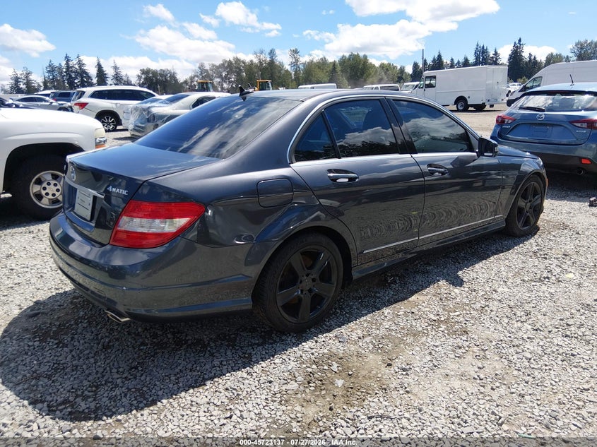 2010 Mercedes-benz C class VIN WDDGF8BB1AR115171 IAAI salvage auction — REAR END, Bill Of Sale (Washington), sold $775 on 2026-08-13 (photo 4)