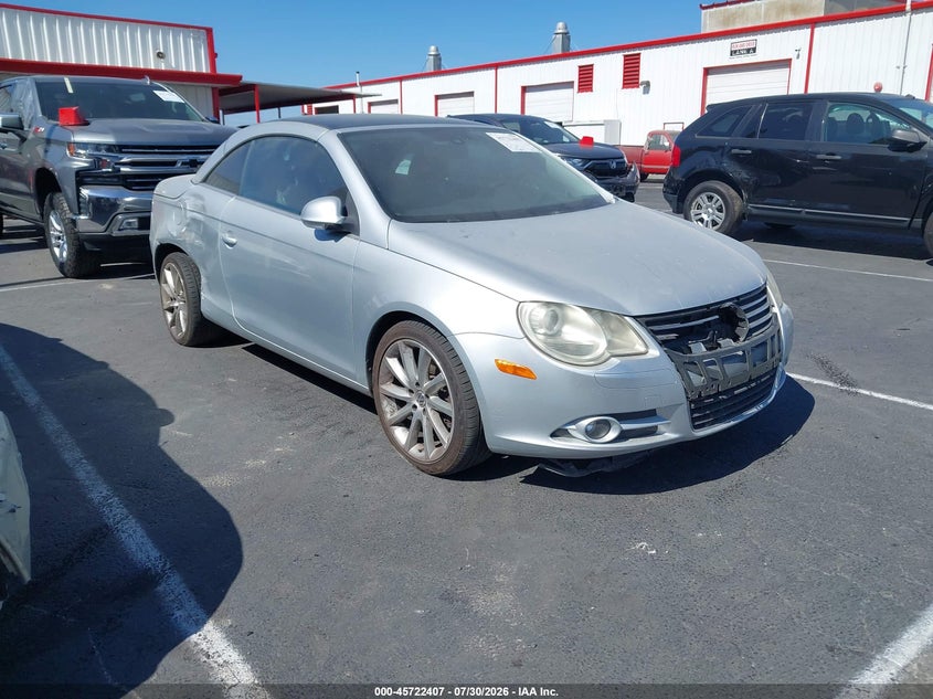 2007 Volkswagen Eos VIN WVWDB71FX7V031115 IAAI salvage auction — FRONT END, Salvage (California), sold $500 on 2026-08-15 (photo 1)