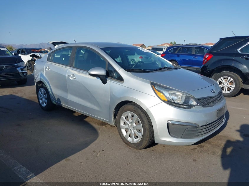2016 Kia Rio VIN KNADM4A37G6667349 IAAI salvage auction — REAR END, Wait Title, sold $1,350 on 2026-08-21 (photo 1)