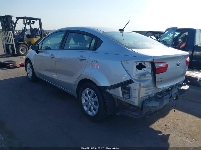 2016 Kia Rio VIN KNADM4A37G6667349 IAAI salvage auction — REAR END, Wait Title, sold $1,350 on 2026-08-21 (photo 3)