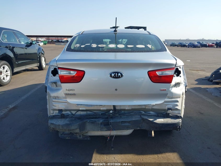 2016 Kia Rio VIN KNADM4A37G6667349 IAAI salvage auction — REAR END, Wait Title, sold $1,350 on 2026-08-21 (photo 6)