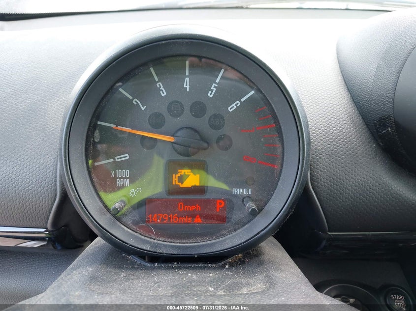 2016 Mini Countryman VIN WMWZC5C59GWU01795 IAAI salvage auction — NORMAL WEAR, Salvage Title, sold $475 on 2026-08-10 (photo 7)