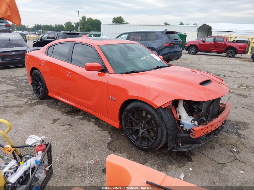 2019 Dodge Charger VIN 2C3CDXGJ3KH692332 IAAI salvage auction — FRONT END, Wait Title, sold $14,900 on 2026-08-28 (photo 1)