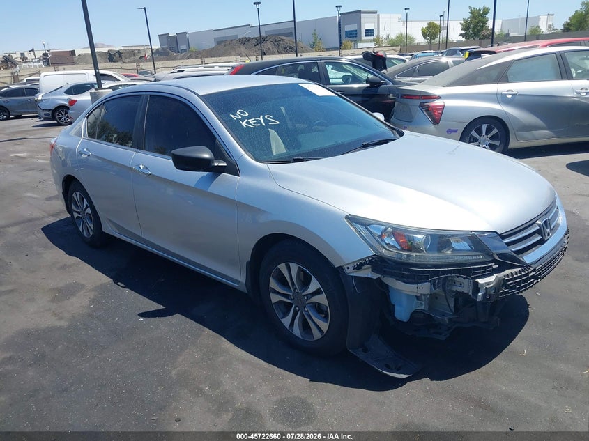 2013 Honda Accord VIN 1HGCR2F31DA162558 IAAI salvage auction — FRONT END, Salvage Certificate (California), sold $3,450 on 2026-08-26 (photo 1)