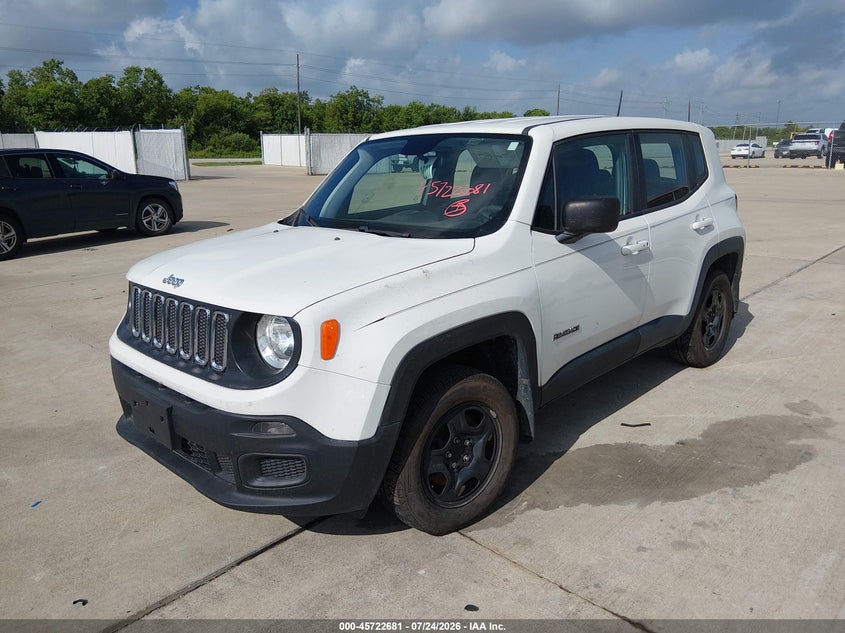 2018 Jeep Renegade VIN ZACCJBAB4JPJ57237 IAAI salvage auction — MECHANICAL, Clear (Delaware), sold $1,250 on 2026-07-31 (photo 2)