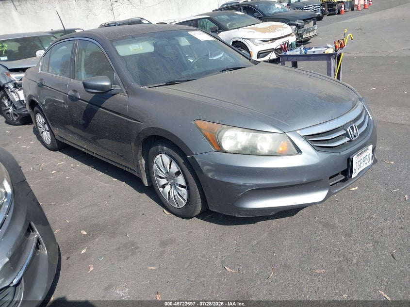2012 Honda Accord VIN 1HGCP2F38CA049730 IAAI salvage auction — LEFT FRONT, Salvage Certificate (California), sold $1,750 on 2026-08-01 (photo 1)