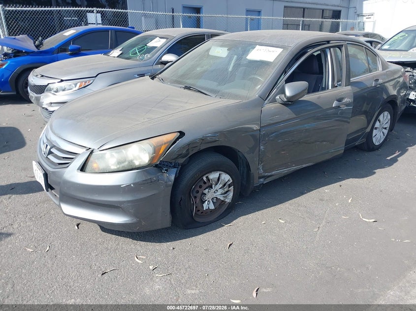 2012 Honda Accord VIN 1HGCP2F38CA049730 IAAI salvage auction — LEFT FRONT, Salvage Certificate (California), sold $1,750 on 2026-08-01 (photo 2)
