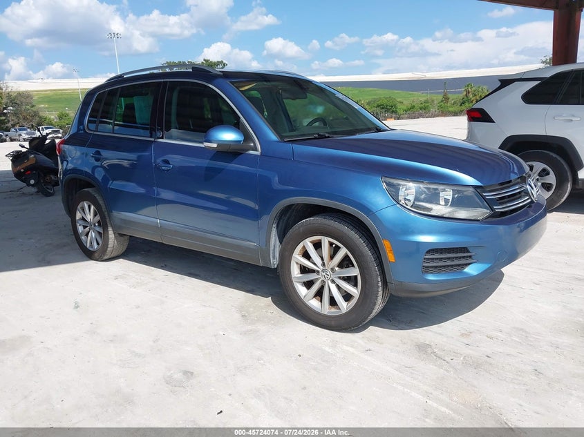 2017 Volkswagen Tiguan VIN WVGRV7AX2HW507841 IAAI salvage auction — NORMAL WEAR, Salvage Title, sold $3,050 on 2026-08-11 (photo 1)