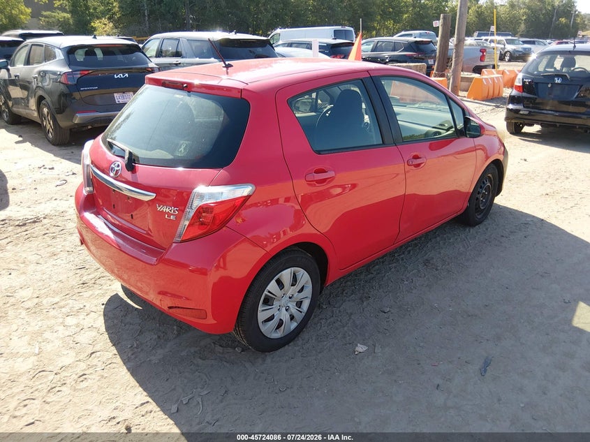 2014 Toyota Yaris VIN JTDKTUD38ED576298 IAAI salvage auction — NORMAL WEAR, Clear (Massachusetts), sold $25 on 2026-07-29 (photo 4)