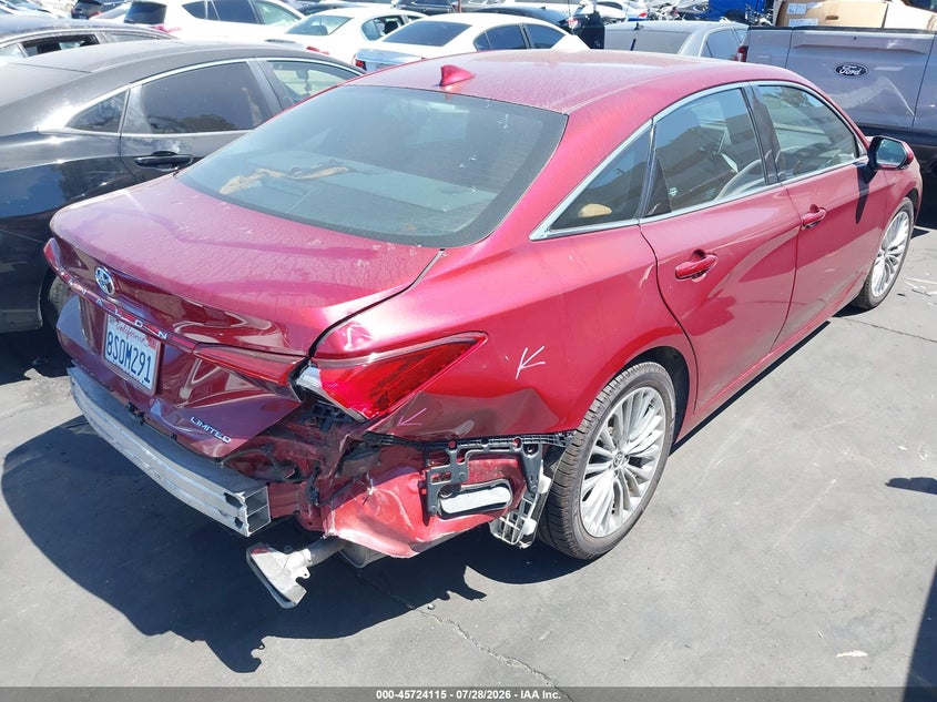 2020 Toyota Avalon VIN 4T1CZ1FB0LU055915 IAAI salvage auction — REAR END, Wait Title, sold $12,900 on 2026-08-26 (photo 4)