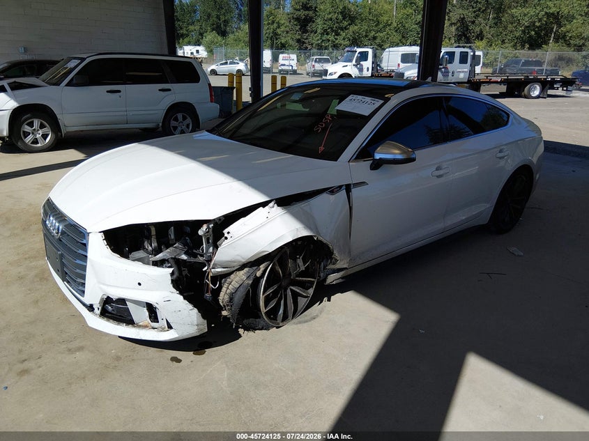 2018 Audi S5 VIN WAUC4CF53JA058991 IAAI salvage auction — LEFT FRONT, Salvage Title, sold $10,200 on 2026-08-05 (photo 2)