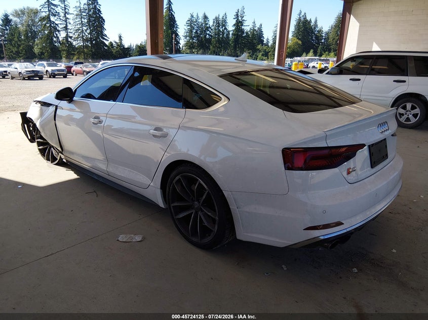 2018 Audi S5 VIN WAUC4CF53JA058991 IAAI salvage auction — LEFT FRONT, Salvage Title, sold $10,200 on 2026-08-05 (photo 3)