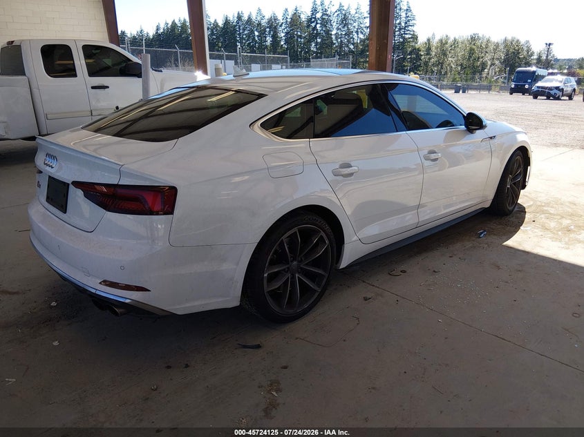 2018 Audi S5 VIN WAUC4CF53JA058991 IAAI salvage auction — LEFT FRONT, Salvage Title, sold $10,200 on 2026-08-05 (photo 4)