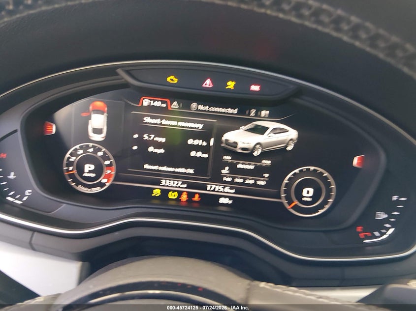2018 Audi S5 VIN WAUC4CF53JA058991 IAAI salvage auction — LEFT FRONT, Salvage Title, sold $10,200 on 2026-08-05 (photo 7)