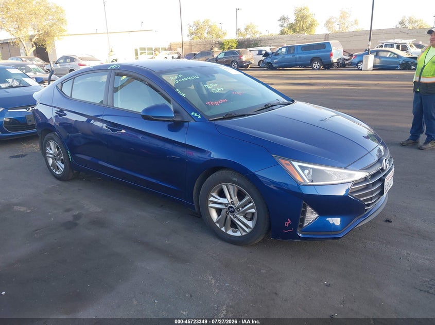 2019 Hyundai Elantra VIN 5NPD84LF8KH492185 IAAI salvage auction — REAR END, Salvage Certificate (California), sold $2,800 on 2026-08-23 (photo 1)
