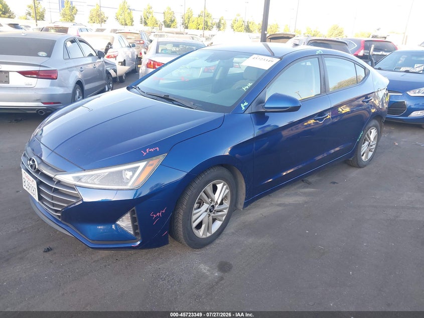 2019 Hyundai Elantra VIN 5NPD84LF8KH492185 IAAI salvage auction — REAR END, Salvage Certificate (California), sold $2,800 on 2026-08-23 (photo 2)