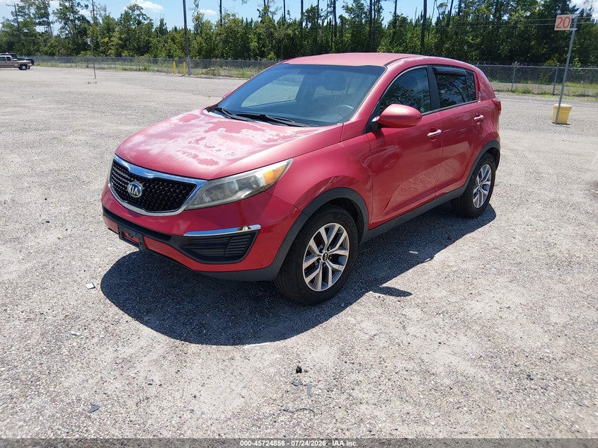 2015 Kia Sportage VIN KNDPB3AC8F7763242 IAAI salvage auction — FRONT END, Clear (Indiana), sold $1,000 on 2026-07-28 (photo 2)