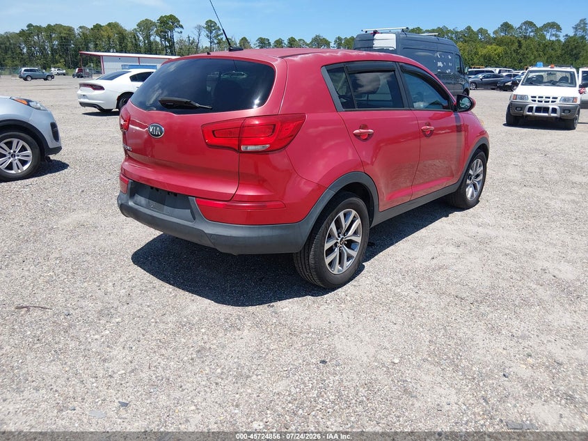 2015 Kia Sportage VIN KNDPB3AC8F7763242 IAAI salvage auction — FRONT END, Clear (Indiana), sold $1,000 on 2026-07-28 (photo 4)