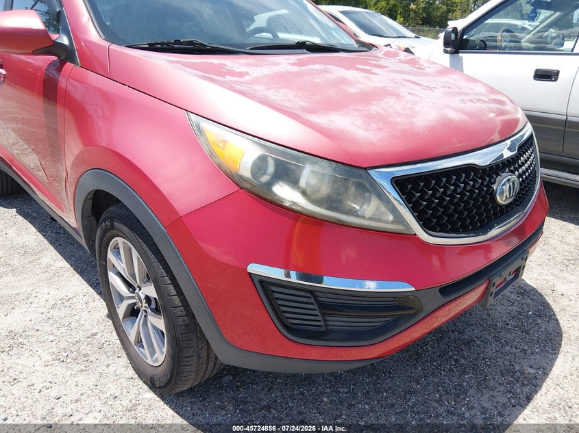 2015 Kia Sportage VIN KNDPB3AC8F7763242 IAAI salvage auction — FRONT END, Clear (Indiana), sold $1,000 on 2026-07-28 (photo 6)