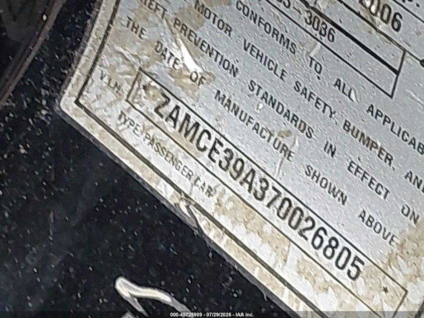 2007 Maserati Quattroporte VIN ZAMCE39A370026805 IAAI salvage auction — NORMAL WEAR, Clear (New York), sold $1,850 on 2026-08-04 (photo 9)