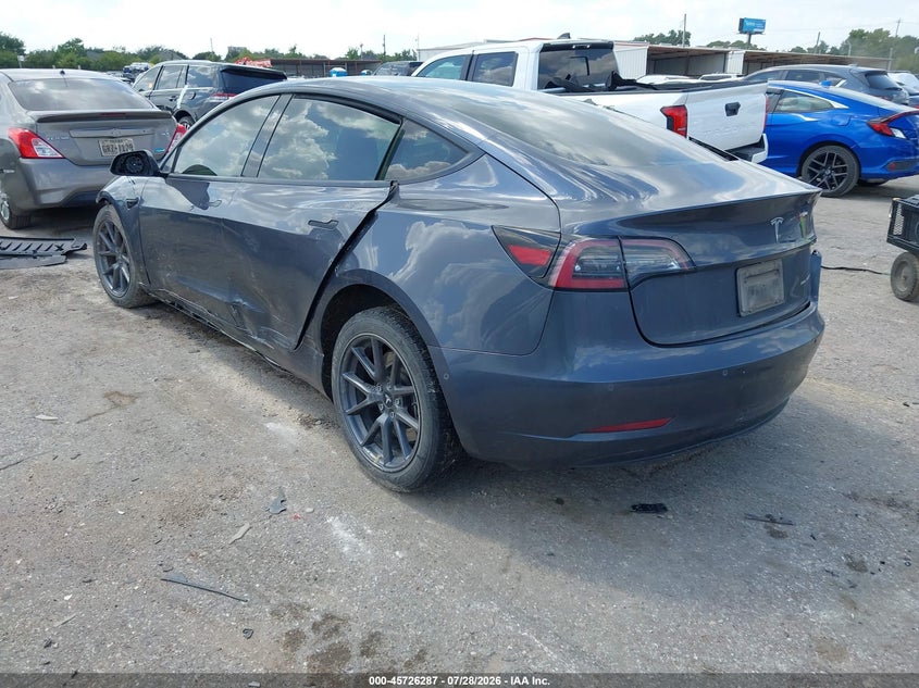 2022 Tesla Model 3 VIN 5YJ3E1EBXNF208037 IAAI salvage auction — ROLLOVER, Wait Title, sold $3,300 on 2026-09-02 (photo 3)