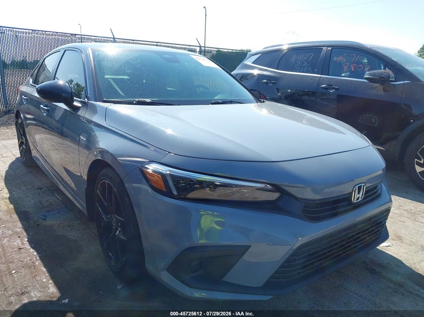 2022 Honda Civic VIN 2HGFE2F58NH608170 IAAI salvage auction — SIDE, Salvage Title, sold $6,600 on 2026-08-07 (photo 1)