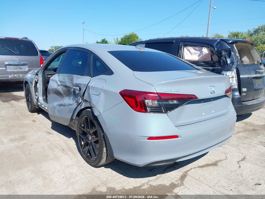2022 Honda Civic VIN 2HGFE2F58NH608170 IAAI salvage auction — SIDE, Salvage Title, sold $6,600 on 2026-08-07 (photo 3)