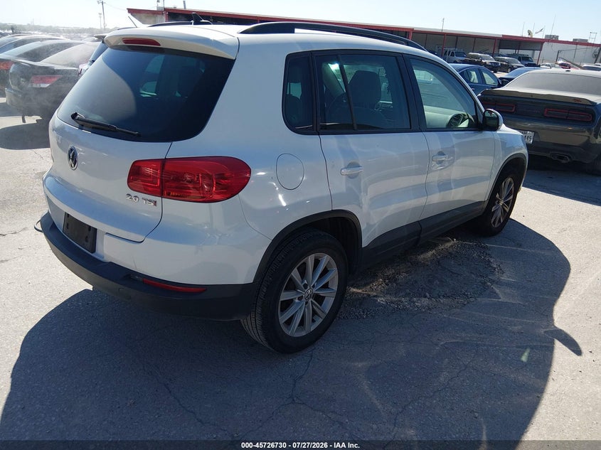 2015 Volkswagen Tiguan VIN WVGAV7AX2FW607058 IAAI salvage auction — NORMAL WEAR, Original (Texas), sold $1,300 on 2026-08-10 (photo 4)