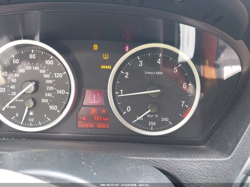 2014 BMW X6 VIN 5UXFG2C55E0H10562 IAAI salvage auction — NORMAL WEAR, Salvage Title, sold $25 on 2026-07-30 (photo 7)